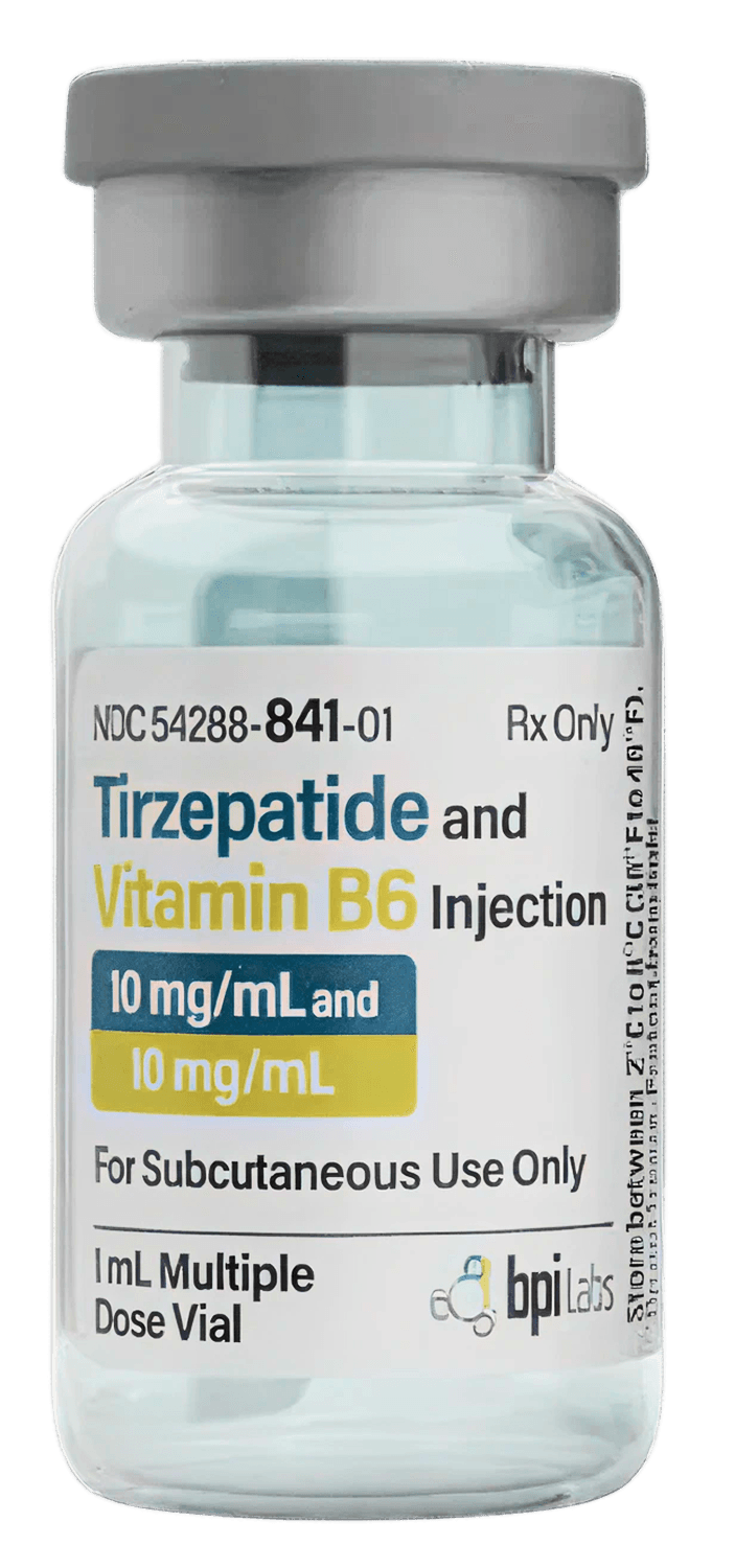 Compounded Tirzepatide + B6 (Microdose) vial