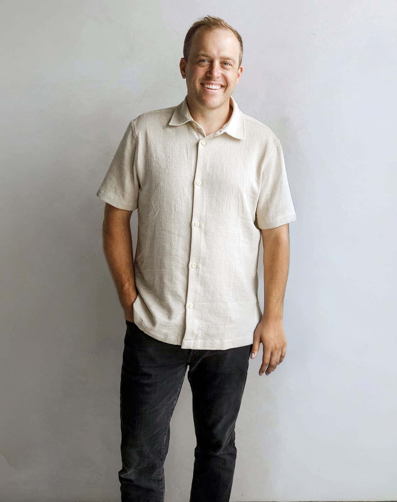 picture of a man after weight loss program, showing visible change