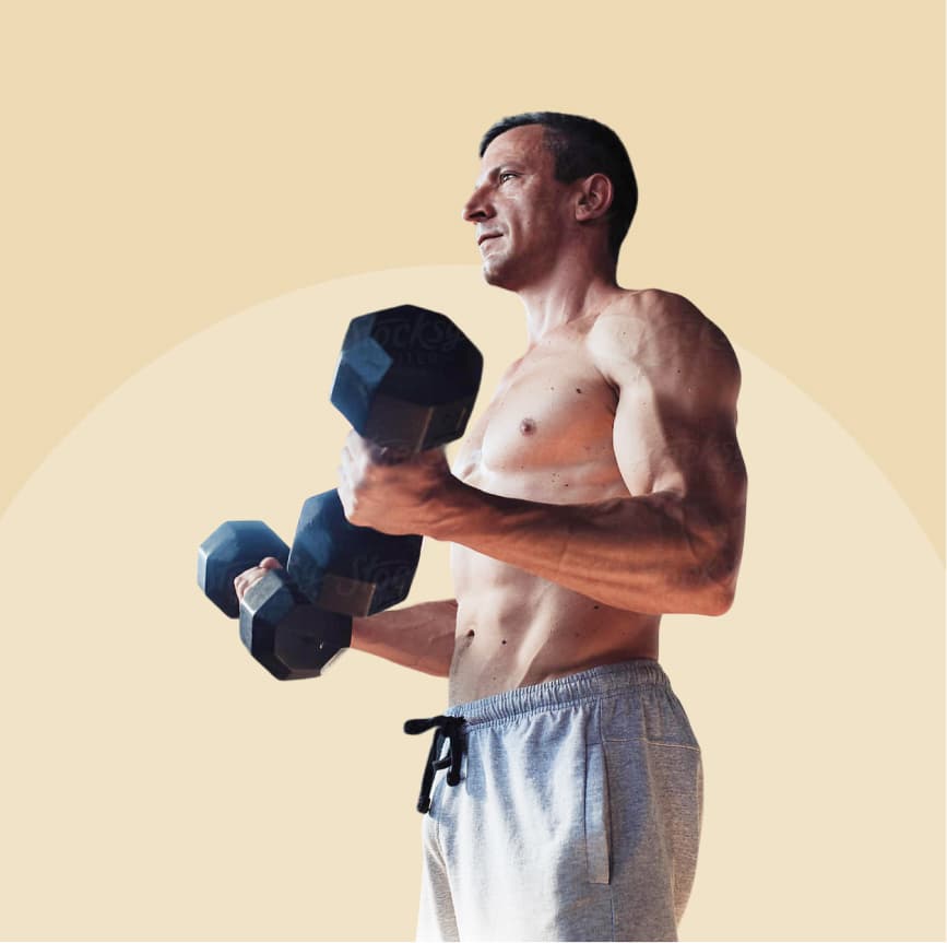 A person lifting weights